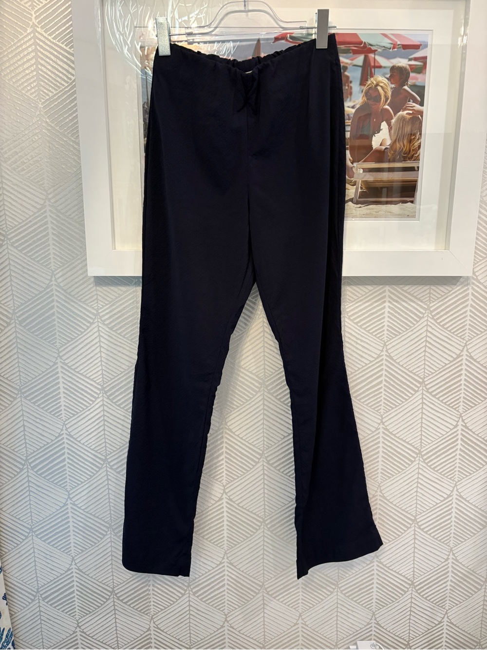 ANN MASHBURN Black Elastic-Waist Jogger Pants